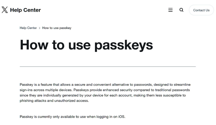 绛县苹果维修店铺分享iOS用户如何通过通行密钥(Passkey)登录 